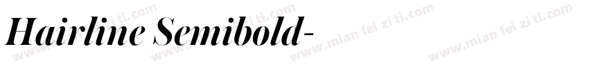 Hairline Semibold字体转换